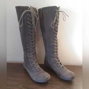 Nine West lace up knee high boots